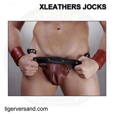 XLeathers Lederjock schwarz-braun