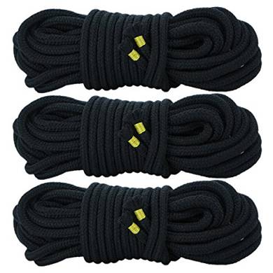 3x 10m Bondageseil Bondage Seil 3x 10 Meter schwarz (Schwarz)