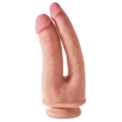 King Cock Plus Dual Density, Doppelte Penetration - Fleischfarben