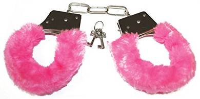 sexy Plüsch Handschellen/Handfesseln in ROSA / PINK (Plüschhandschellen/Plü