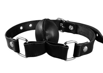 Leder Innen-Mundknebel WEICH schwarz