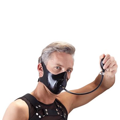 Latex-Knebel inflatable schwarz