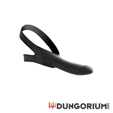 Mundknebel mit Dildo in Schwarz