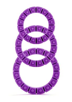 Shots Toys Love Wheel Rings 3er Penisring-Set purple