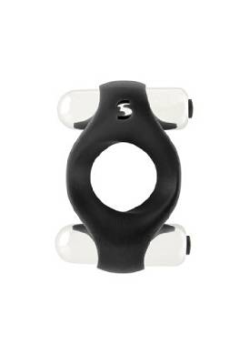 Shots Toys doppel Vibrierende endlos Penisring - schwarz - Penisringe