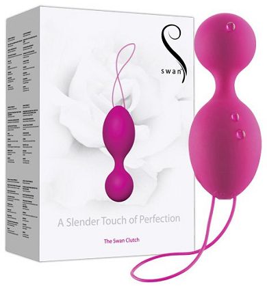 SWAN Clutch Power-Vibro-Liebeskugeln aus Silikon pink