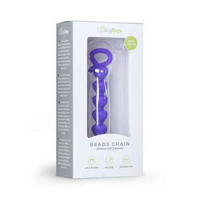 Analkette mit 7 Perlen in Violett