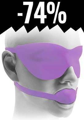 Fetish Fantasy Gag small & Love Mask Silicon purple AUSVERKAUF!