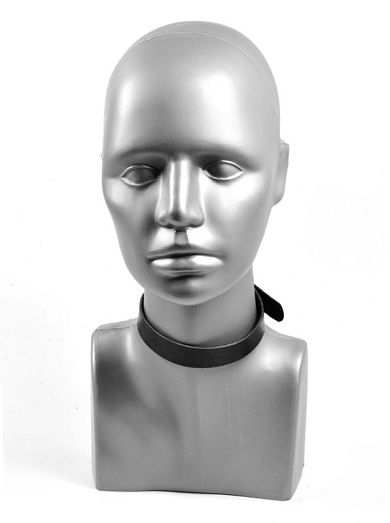 Leder Halsband - 24mm - schwarz