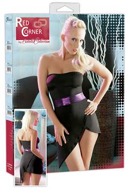Hautenges, trgerloses Minikleid in Wickeloptik