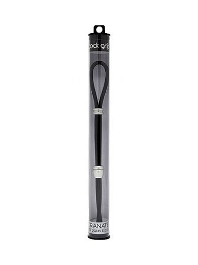 Cock Grip Double Granate Silver: Penis- und Hodenschlaufe, schwarz