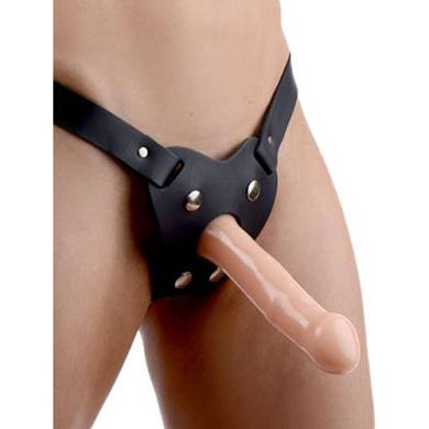 Professioneller Strap-on Dildo Harness aus Leder