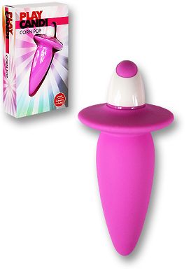 Vibro-Plug Play Candy Corn Pop pink-weiss