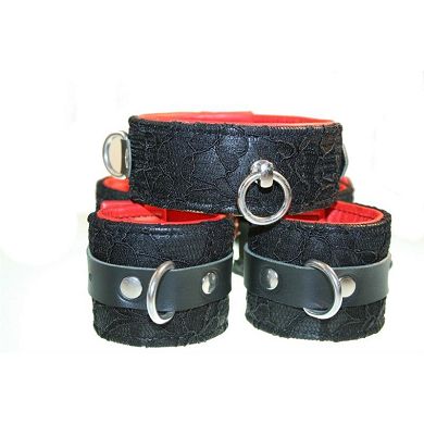 Burlesque Set Premium schwarz/rot