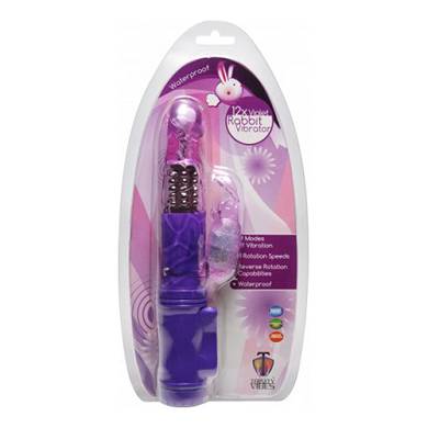 Rabbit Vibrator mit 12 Stufen in Violett