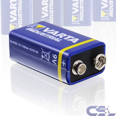 5 Stk Varta 9V Block Batterie 6LR61 550mAh E-Block Alkaline Industrial Quality