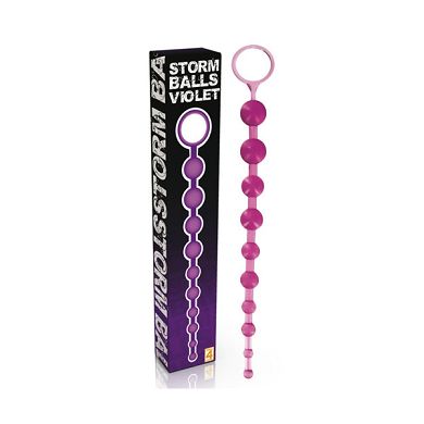 T4L Storm Balls Anal Kette 25 x 0,5-2cm Violett