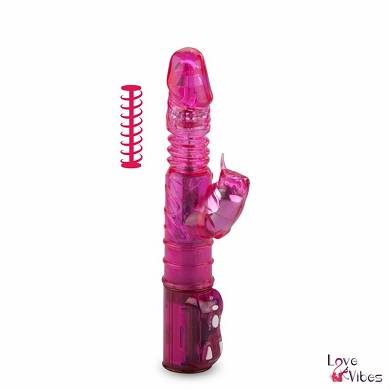 Rabbit-Vibrator Tickles Up & Down - Rosa