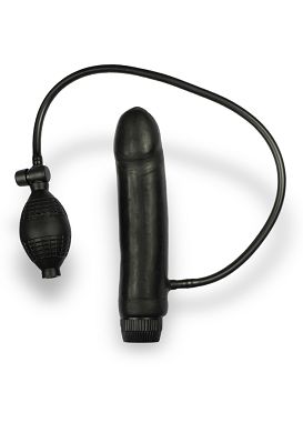 22 x 4 cm Pumpdildo - The Contour - mit Vibration black