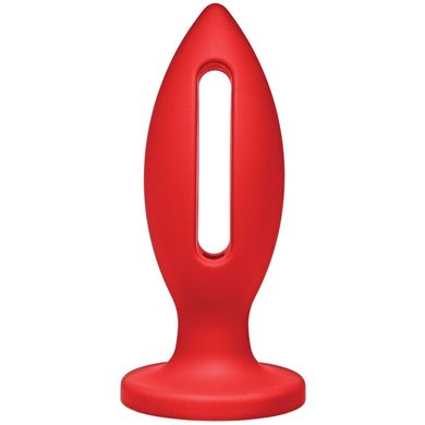 15 x 5 cm KINK by Doc Johnson - Lube Luge - Premium Silicone Buttplug large red