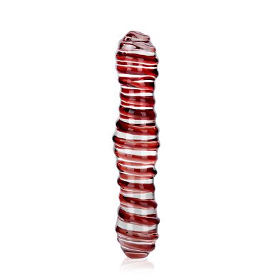 Glas Dildo mit Spiralstruktur, 17 cm