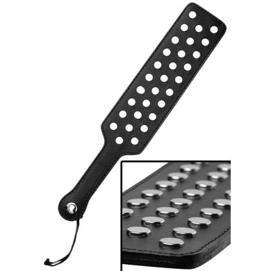 STRICT - Lederpaddel mit Nieten - Leather Studded Paddle Black