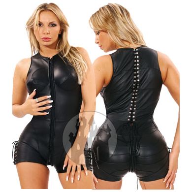 Lederbody mit Rückenschnürung