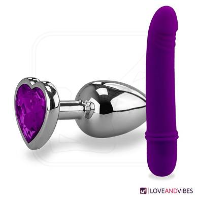 Toy-Set mit Minivibrator & Herz-Rosebud