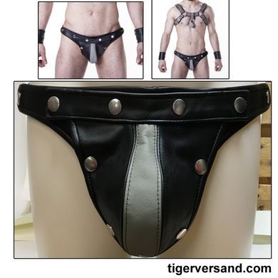 XLEATHERS VOLL LEDER JOCK AUS BESTEN LEDER 100% grau glattes leder
