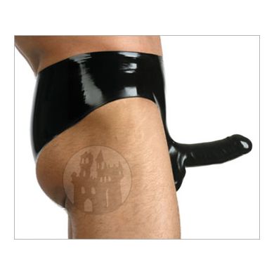 Latex Tanga m. Hodenprser u. Analplug