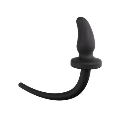 11 x 5 cm Silicone Butt Plug mit Schwanz schwarz - Bandy large
