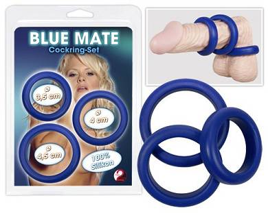 3er-Set blaue Penisringe. Einzeln /Penisringe . Penisring. für besondere Reize. f&uum