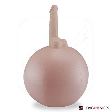 Dildo auf aufblasbarem Kissen