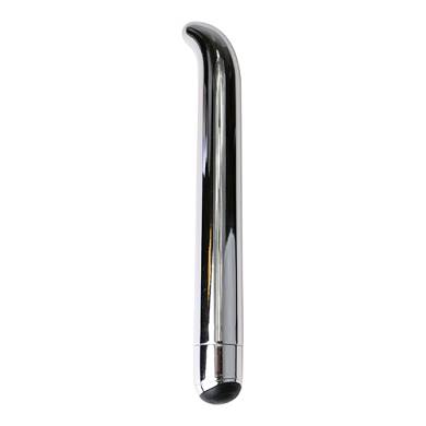 Schlanker G-Punkt Vibrator aus Metall in Silber