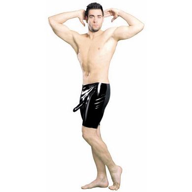 Lackshorts mit Penishlle