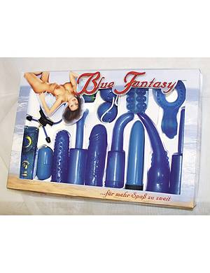 Blue Fantasy Vibrator-Kit, 15-tlg.