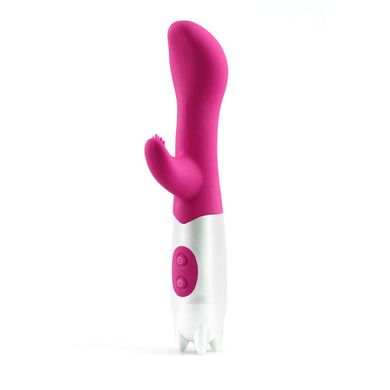  Super leiser Dual-Rabbit mit 7 Vibrationsstufen Silikon in pink