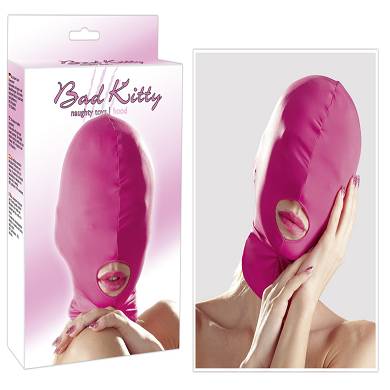 pinkfarbene Stoff-Kopfmaske