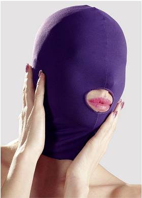 Eng anliegende Kopfmaske in Violett