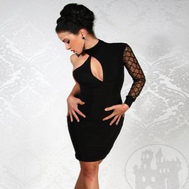 Mini-Kleid mit Spitze