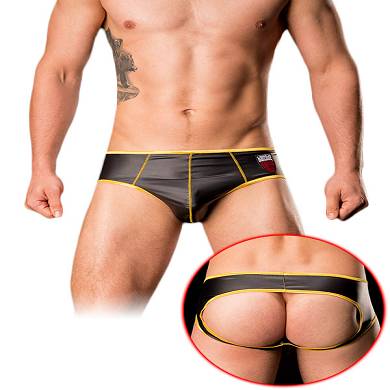 Backless Laboratory Jock - black/yellow