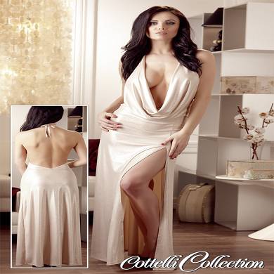 Nudekleid mit Glitzer-Effekt