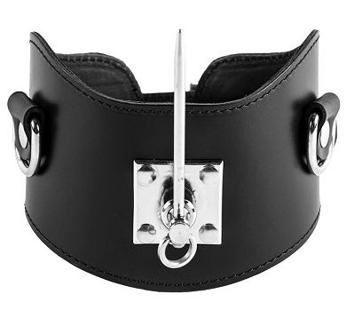 Leder Halskrause mit Kinn-Dorn