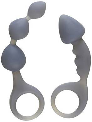 TOPCO Bottoms Up Butt Silicone Anal Toy Set. Smoke. 1er