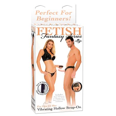 Fetish Fantasy hohler Strap-On Natur mit Vibration 15,5 x 5 cm