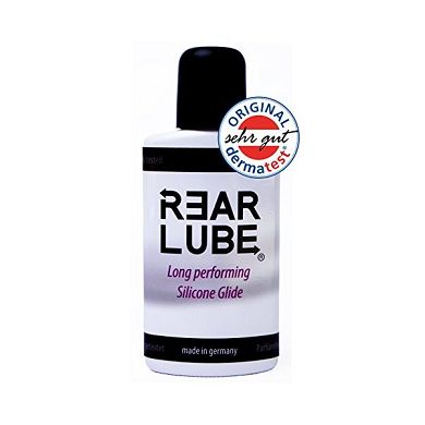 Rear Lube 100ml. Long Performing Silicone Glide. silikonbasiertes Massageöl Dermatest