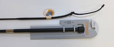 Döbert Dressurgerte mit Ledergriff schwarz flexible Spitze Gerte 110 oder 120 cm
