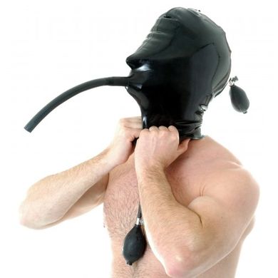 Aufpumpbare Latex Maske und Knebel