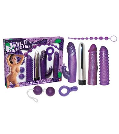 Sextoy Set Wild Berries - 7-teilig aus Glitzer-Jelly in Lila