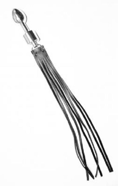 Butt-Plug mit Leder-Peitsche